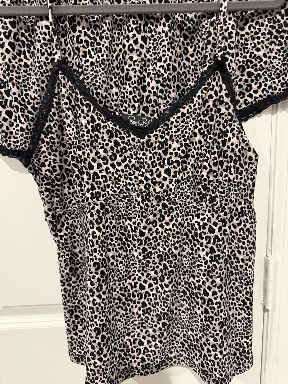 René Rofi Leopard Print Pajama Set Camisole Top, Shorts, and Robe